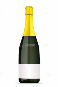 Isolated champagne bottle